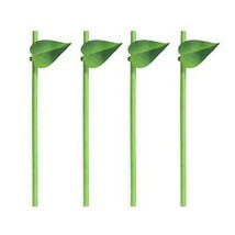 Kikkerland Leaf Design Paper Straws - Set of 12 - $4.77 CAD