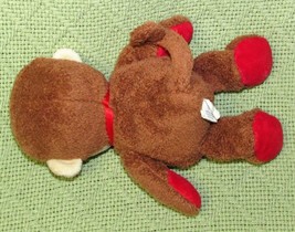 Carters Monkey Plush Brown Red 7&quot; B EAN Bag Stuffed Animal Baby Chimp Crib Toy - £13.44 GBP