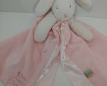 Bunnies by the Bay Pink security blanket white bunny Best friends indeed... - $11.87