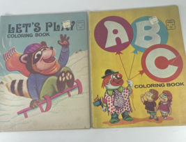 Coloring Book Lot Let&#39;s Play ABC Walgreens Vintage 1960s - £8.57 GBP