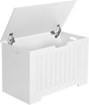 Vasagle Lift-Top Storage Chest, Entryway Bench With 2 Safety, White Ulhs11Wt - £72.95 GBP