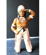 VTG Cast Iron still Bank depicting Native American w/ Tomahawk Very Nice. - $918.76 MXN