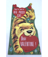 Vintage Valentines Day Card You&#39;re Just a Big Pussy Cat Dear Sweet Graph... - $313.95 MXN