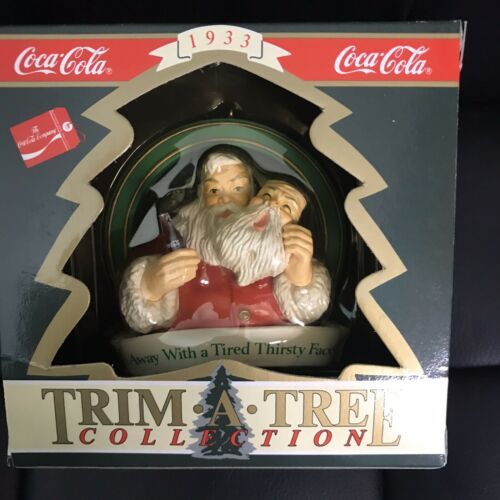 Coca Cola Christmas Trim A Tree Ornament 1933 Away With a  Tired Thirsty Face - $6.80