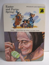 1978 Walt Disney&#39;s Fun &amp; Facts Flashcard #DFF3-14: Easter and Purim Spring! - £1.56 GBP