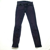 Hudson Jeans Jeggings Donna 27 a Righe Viola Blu Skinny Slim Fit Tasche - £22.12 GBP