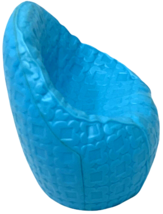 Barbie Dream House Doll House Blue Plastic Beanbag Chair Replacement - 4" Tall image 2