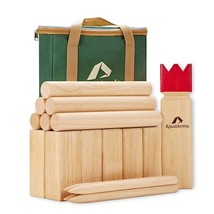 Kubb Yard Game Set, Viking Chess Outdoor Clash Toss Yard Game With Carrying Case - £64.39 GBP