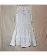 Trixxi Junior’s SZ 7 Lace trim Scuba Skater Dress, White A47 - $20.29 CAD