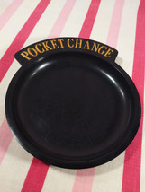 Cool Mid MoD Pocket Change Black &amp; Gold Tabletop Coin &amp; Key Valet Dish - $9.90