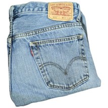 Levis 505 Regular Fit 36x32 Jeans Faded Wash Broken In Classic Denim - $34.04