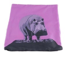 ArtVerse Katelyn Smith Concealed Zipper Throw Pillow Cover Purple Rhino 16 x 16 - £14.99 GBP
