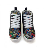 DC Super Hero Collage High Top Boy&#39;s Shoes Black - £31.91 GBP