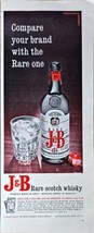 J&amp;B Rare Scotch Whisky World Apart 1965 Vintage Print Ad - $10.23