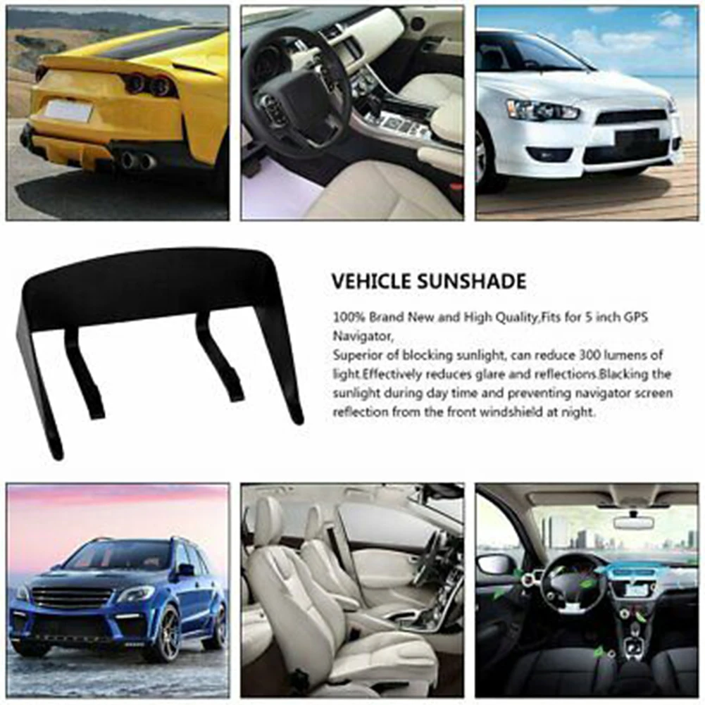 Lastic car replacement sunshade vehicle visor shield 5inch accessories auto black thumb155 crop