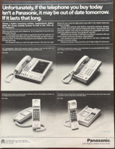 1985 Panasonic Vintage Print Ad 80&#39;s Phones Retro Electronic Advertisement - $14.45