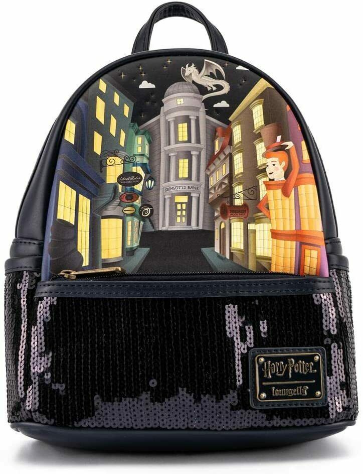 Primary image for Harry Potter - Diagon Alley Sequin Double Strap Mini  Backpack by Loungefly