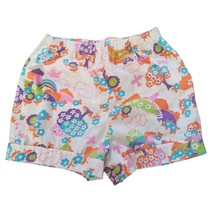 Vintage Kids Clothes Shorts Colorful Girls Handmade 70s Patterned Fabric Trees - £11.89 GBP