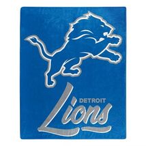 Detroit Lions 50&quot; by 60&quot; Plush Signature Raschel Throw Blanket - NFL - $36.85
