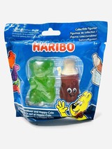 Haribo Collectible Mini Figures Green Goldbear &amp; HAPPY-COLA-NEW Sealed Package! - £11.36 GBP