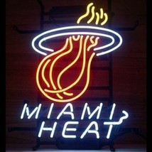Miami Heat Basketball Man Cave Neon Sign 24&quot;x20&quot; - £199.83 GBP
