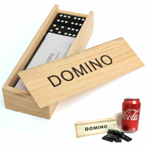 28 Pcs Domino Game Wooden Boxed Traditional Classic Blocks Play Set Toy ... - £12.78 GBP