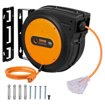 VEVOR Retractable Extension Cord Reel 75ft 14AWG/3C SJTOW Retractable Po... - $99.99