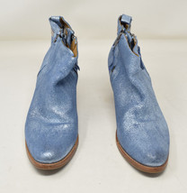 Humanoid Womens Ankle Boots Blue Suede 37.5 UK - $79.20
