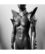 Burning Man Holographic Women Silver Armor,Rave Festival Costume Armor O... - $100.00