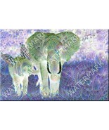 Digital Original Art Print on Canvas Surreal Winged Elephants 24x36&quot; Hom... - $182.33