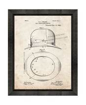 Hat Ventilating Device Patent Print Old Look with Beveled Wood Frame - $24.95+