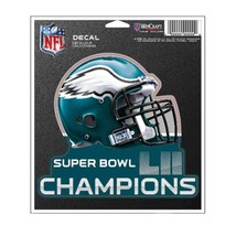 Philadelphia Eagles Super Bowl LII 5.75&quot; x 6.5&quot; Multi-Use Helmet Decal WinCraft - £7.02 GBP