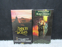 Lot of 2 Kevin Costner Dances with Wolves and Robin Hood Prince of Thiev... - £7.86 GBP