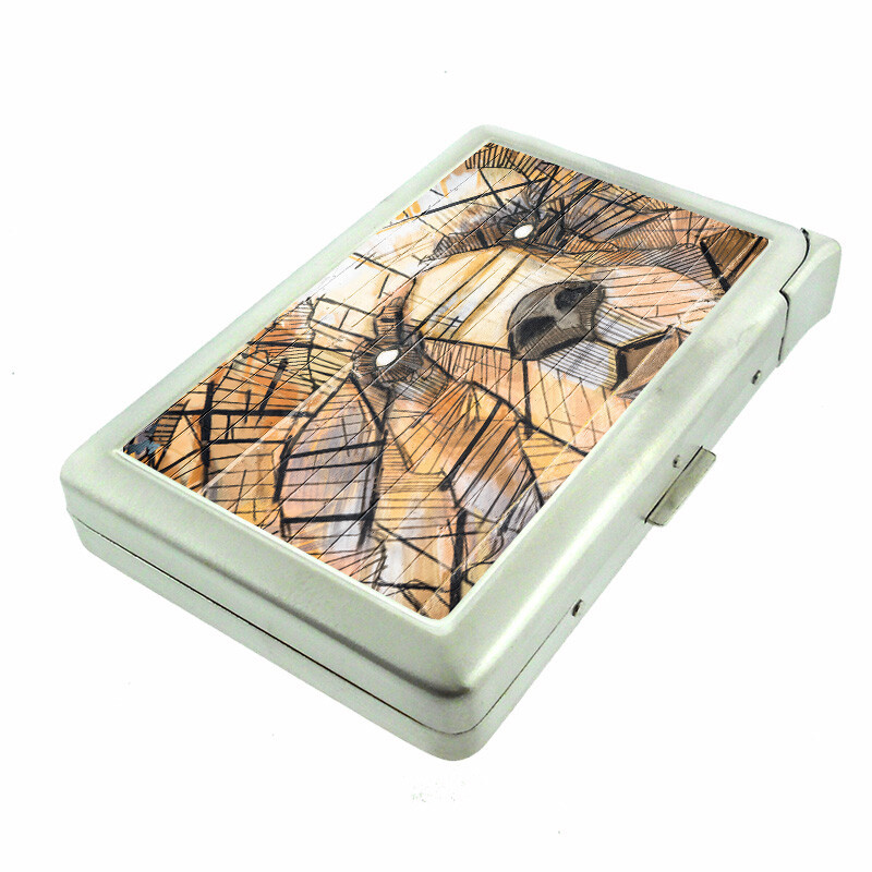 Panda Art Em1 100's Size Cigarette Case with Built in Lighter Metal Wallet - $21.73 Panda Art Em1 100's Size Cigarette Case with Built in Lighter Metal Wallet - $21.73