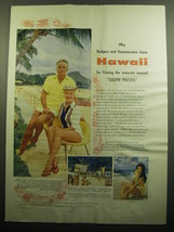 1958 Hawaii Visitors Bureau Advertisement - Mitzi Gaynor and Rossano Brazzi - £14.50 GBP