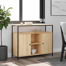 Industrial Wooden Large Sideboard Storage Cabinet With 2 Doors Shelf Met... - $127.29+