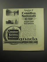 1955 Canadian National Railways Ad - One of 10 Top Maple Leaf Vacations - £14.78 GBP