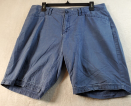 Eddie Bauer Shorts Womens Size 12 Blue 100% Cotton Pockets Belt Loops Pull On - £12.32 GBP