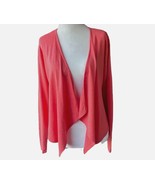 J. Jill Women&#39;s Open-Front Cardigan Linen Blend Long-Sleeve Coral Size XS - €15,14 EUR