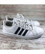 Adidas Cloudfoam Advantage Women’s White/Black 3 Stripe Shoes Size 9 - $534.27 MXN