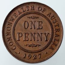 1927-M Australia Penny Brown Color, AU Condition KM #23 - $156.30