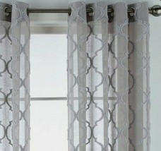(1) JCPENNEY JCP HOME - Zuri - GRAY Sheer Grommet Curtain Panel 50 x 84 ... - £62.21 GBP