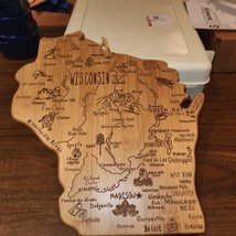 Totally Bamboo Destination Wisconsin State Shaped Serving and Cutting Board - £21.64 GBP