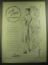 1946 United States Rubber Company Lastex Yarn Ad - Lovely Lingerie magical fit - $18.49