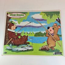 Vintage 1963 Whitman Yogi Bear &amp; Boo Boo Fishing Tray Puzzle #4435 Hanna... - $18.95