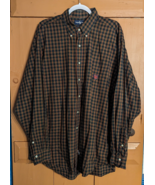 Ralph Lauren Long Sleeve Button Down Dress Shirt Mens XL Plaid Checkered... - £17.41 GBP