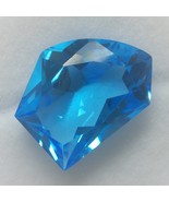 Natural Topaz Fancy Cut 16X12mm Swiss Blue Color 10.84 Carats FL Clarity... - $251.57