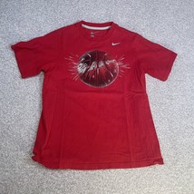 Nike Boys Red Basketball Graphic Print T Shirt Size Youth Large 100% Cotton - £7.96 GBP