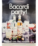 BACARDI PARTY! Rum-the mixable one-party kit-1968 Vintage Print Ad!! - $15.99 CAD
