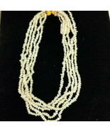 Vintage 5 Strand Freshwater Pearls GF Clasp  - £65.52 GBP